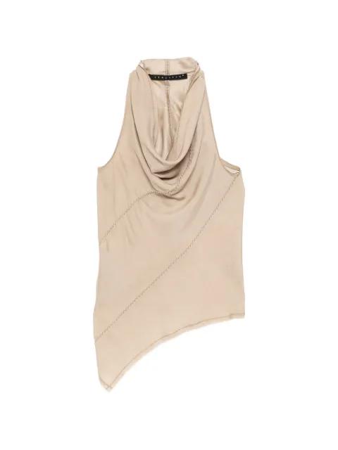 draped-neck top by YEHUAFAN