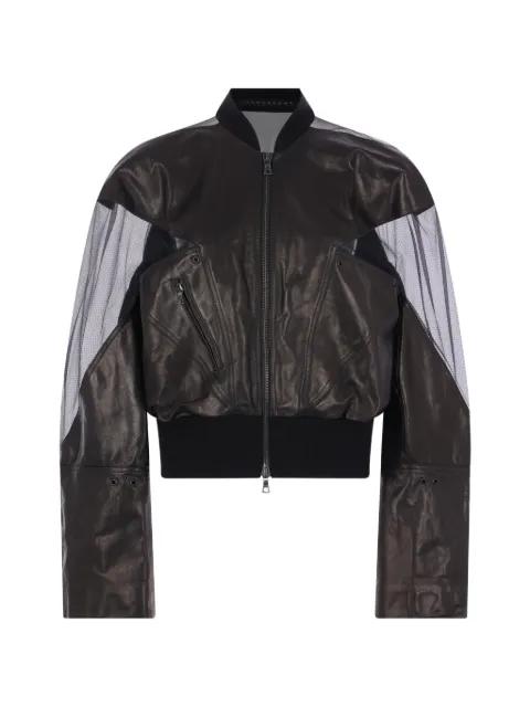 tulle-panelled bomber jacket by YEHUAFAN
