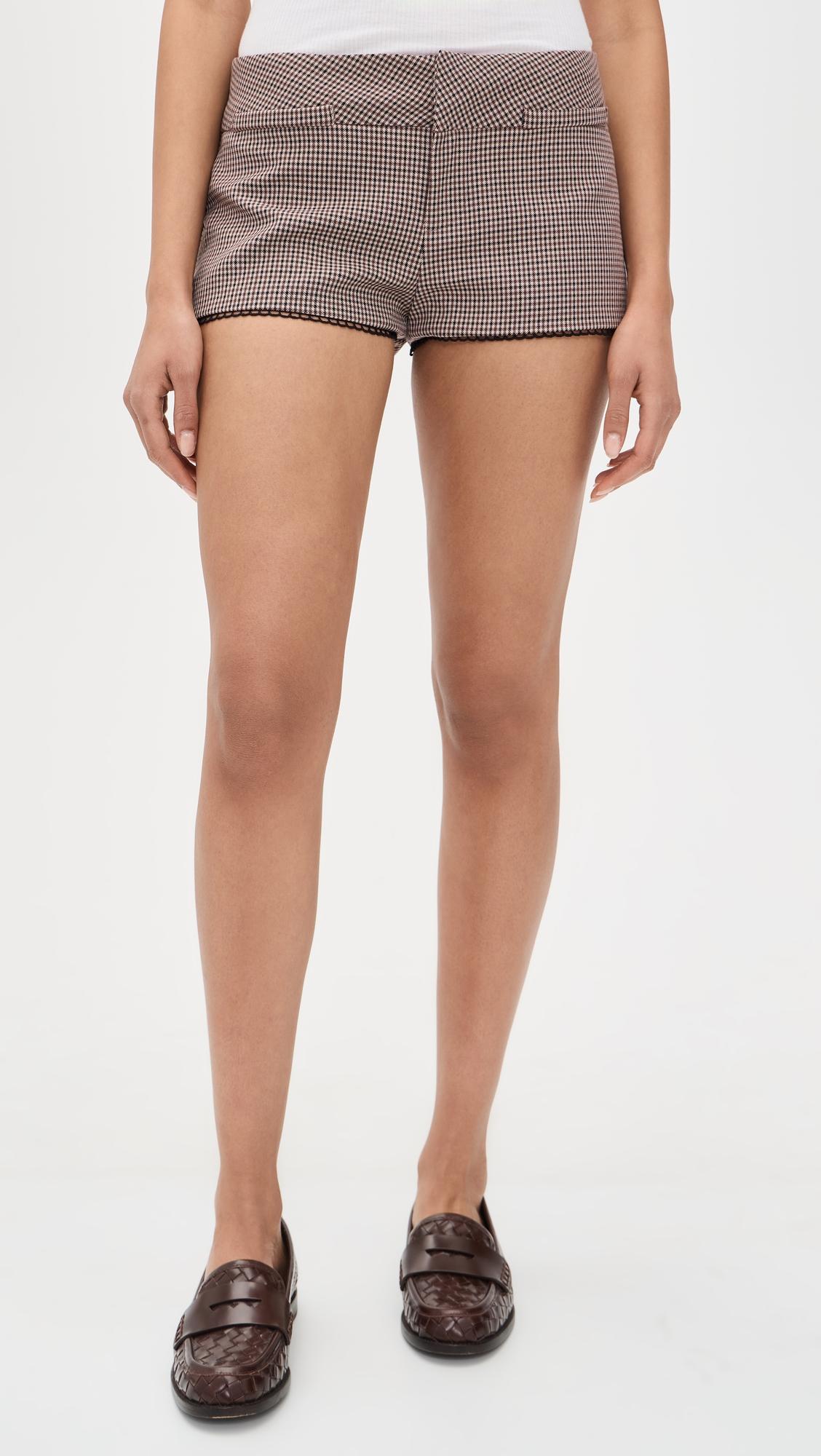 Houndstooth Mini Shorts by YELLOW THE LABEL