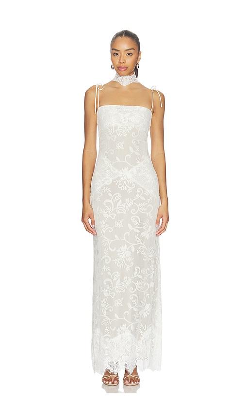 Yellow The Label Talia Lace Dress in White by YELLOW THE LABEL