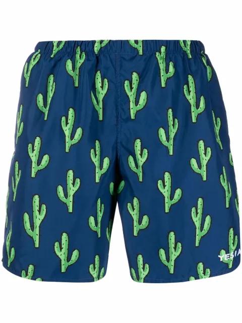 cactus-print swim shorts by YES I AM