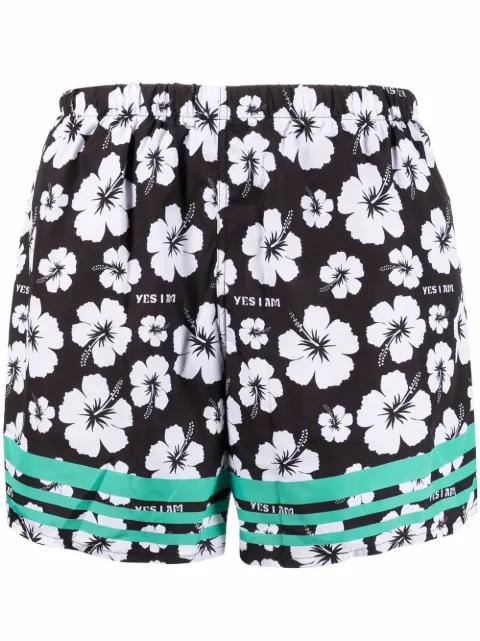 floral-print swim shorts by YES I AM