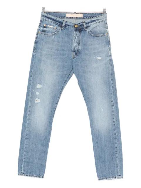 distressed cotton jeans by YES LONDON