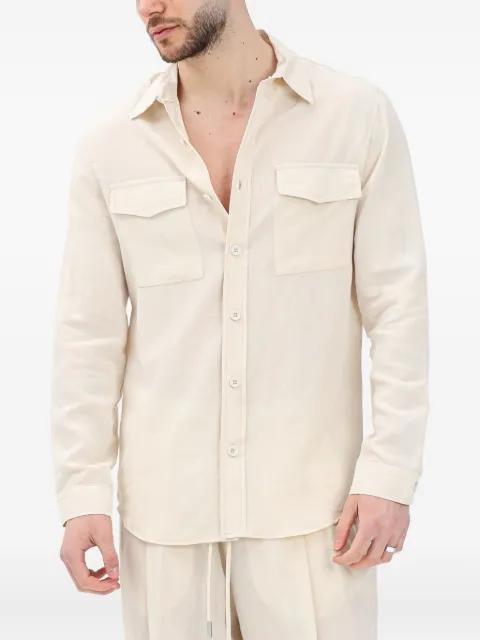double-pocket long-sleeve shirt by YES LONDON
