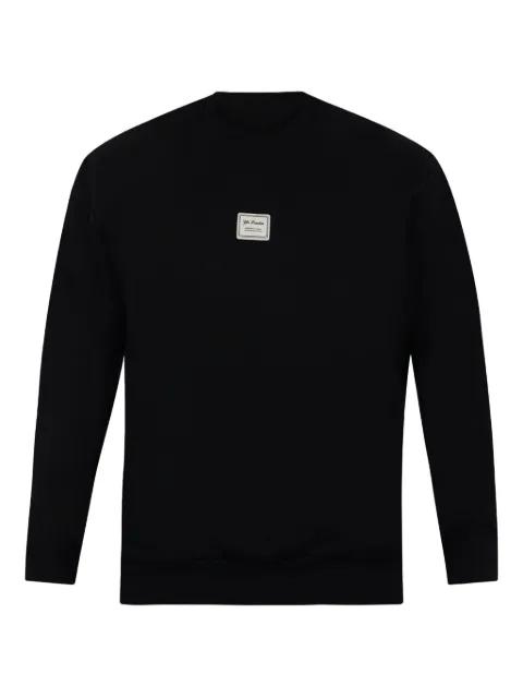 logo-patch crew-neck sweatshirt by YES LONDON