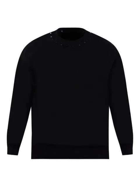 neck-embellished sweatshirt by YES LONDON