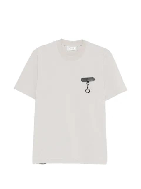 round-neck charm-detail T-shirt by YES LONDON