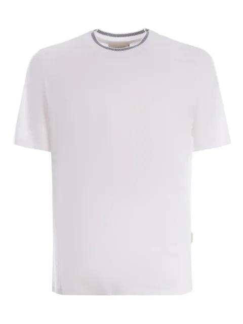 striped-trimmed T-shirt by YES LONDON