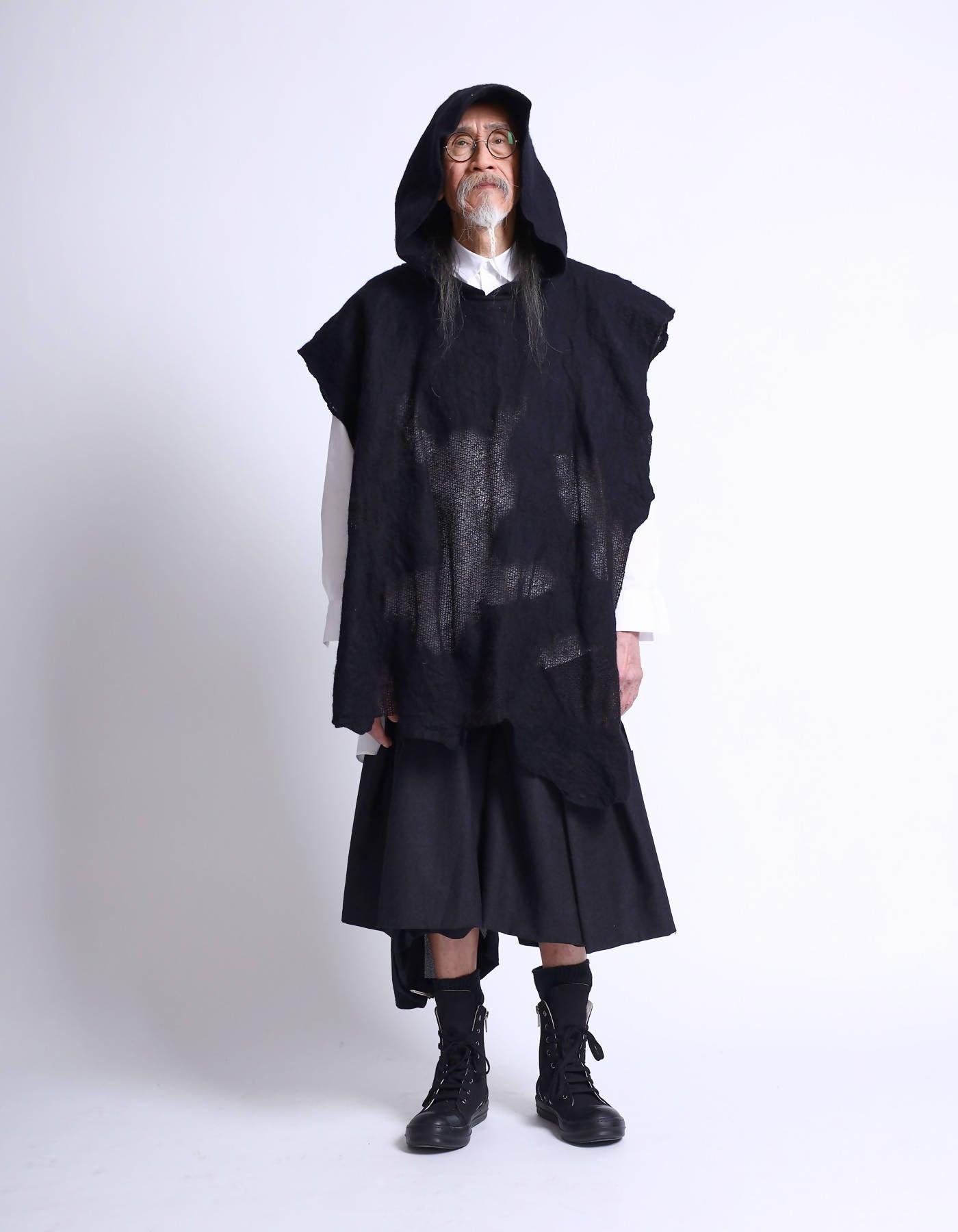 Handmade Wool Felted Cloak by YEUNG CHIN