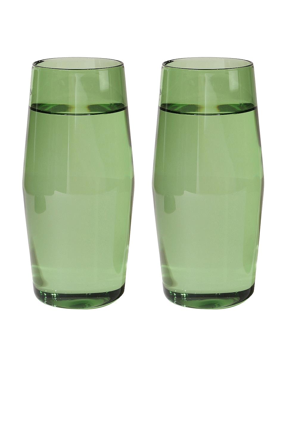 YIELD Century Glass 16oz Set in Green by YIELD