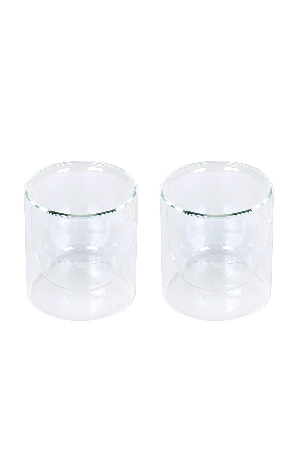 YIELD Double-wall Glass 6oz Set In Clear in Neutral by YIELD