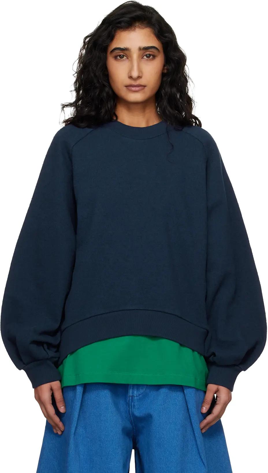 Navy Bellow Sweatshirt by YMC