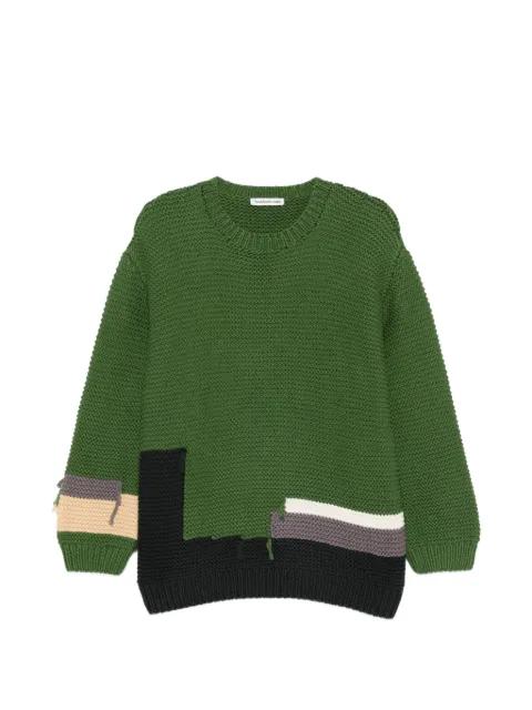 patch-detail sweater by YMC
