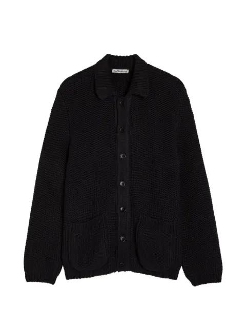 patch-pocket knitted cardigan by YMC
