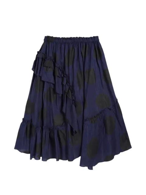 ruffled spot skirt by YMC