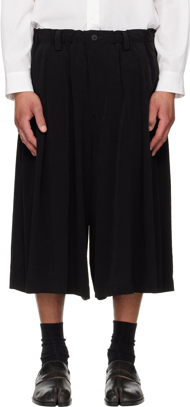 Black 8 Tucks Trousers by YOHJI YAMAMOTO