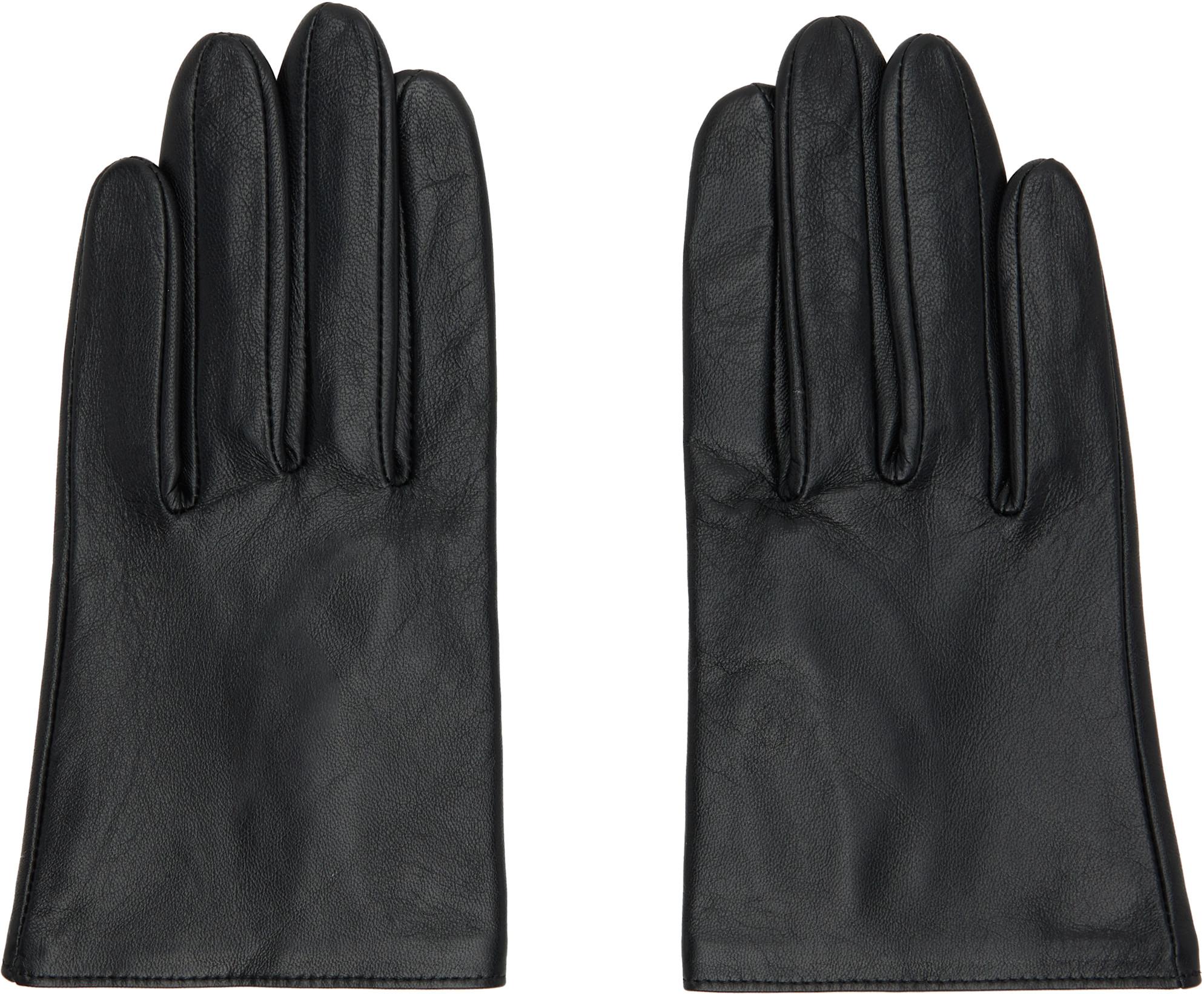 Black Short Gloves by YOHJI YAMAMOTO