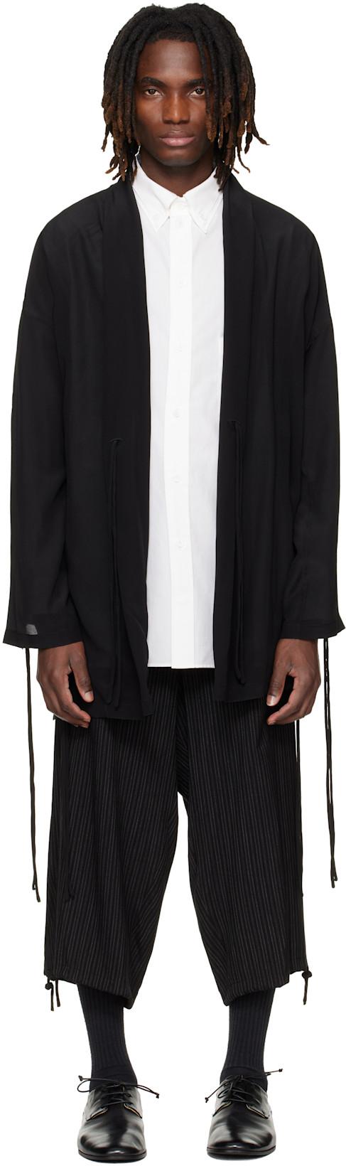 Black Silk Jacket by YOHJI YAMAMOTO