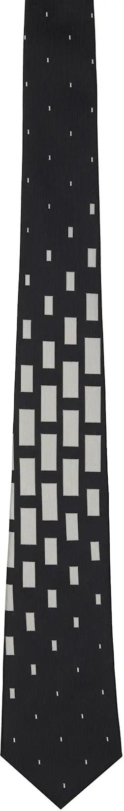 Black Square Pattern JQ Derby Tie by YOHJI YAMAMOTO