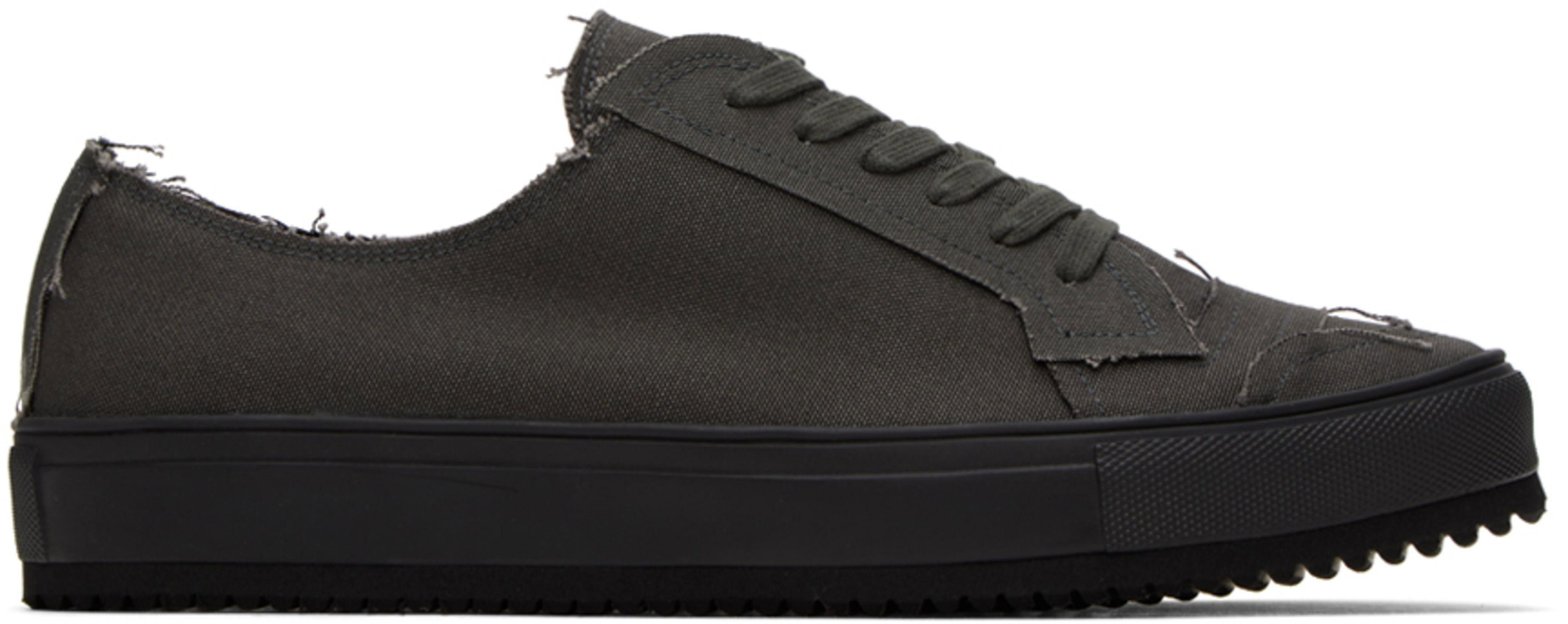 Gray Raw Edge Sneakers by YOHJI YAMAMOTO