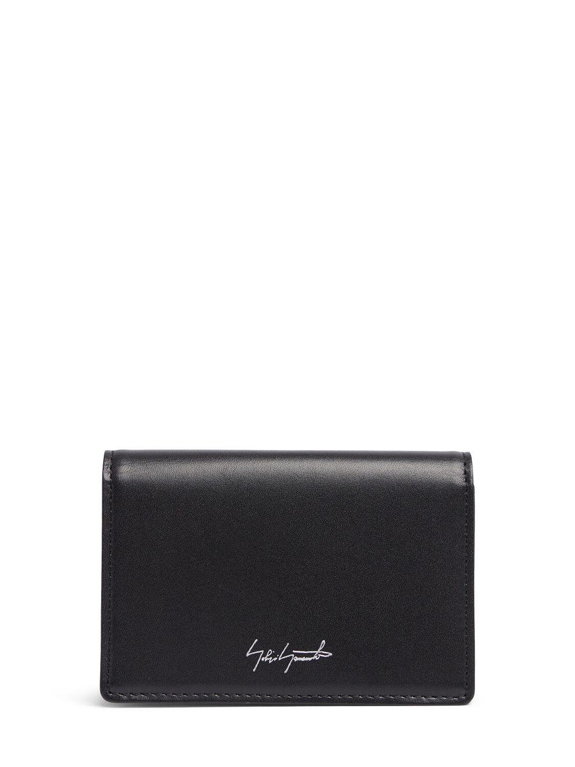 Gusseted Leather Business Card Case by YOHJI YAMAMOTO
