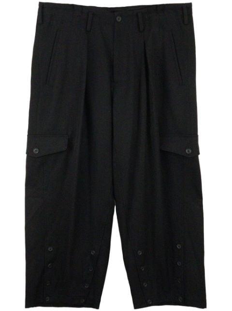 O-Hem drop-crotch wool trousers by YOHJI YAMAMOTO