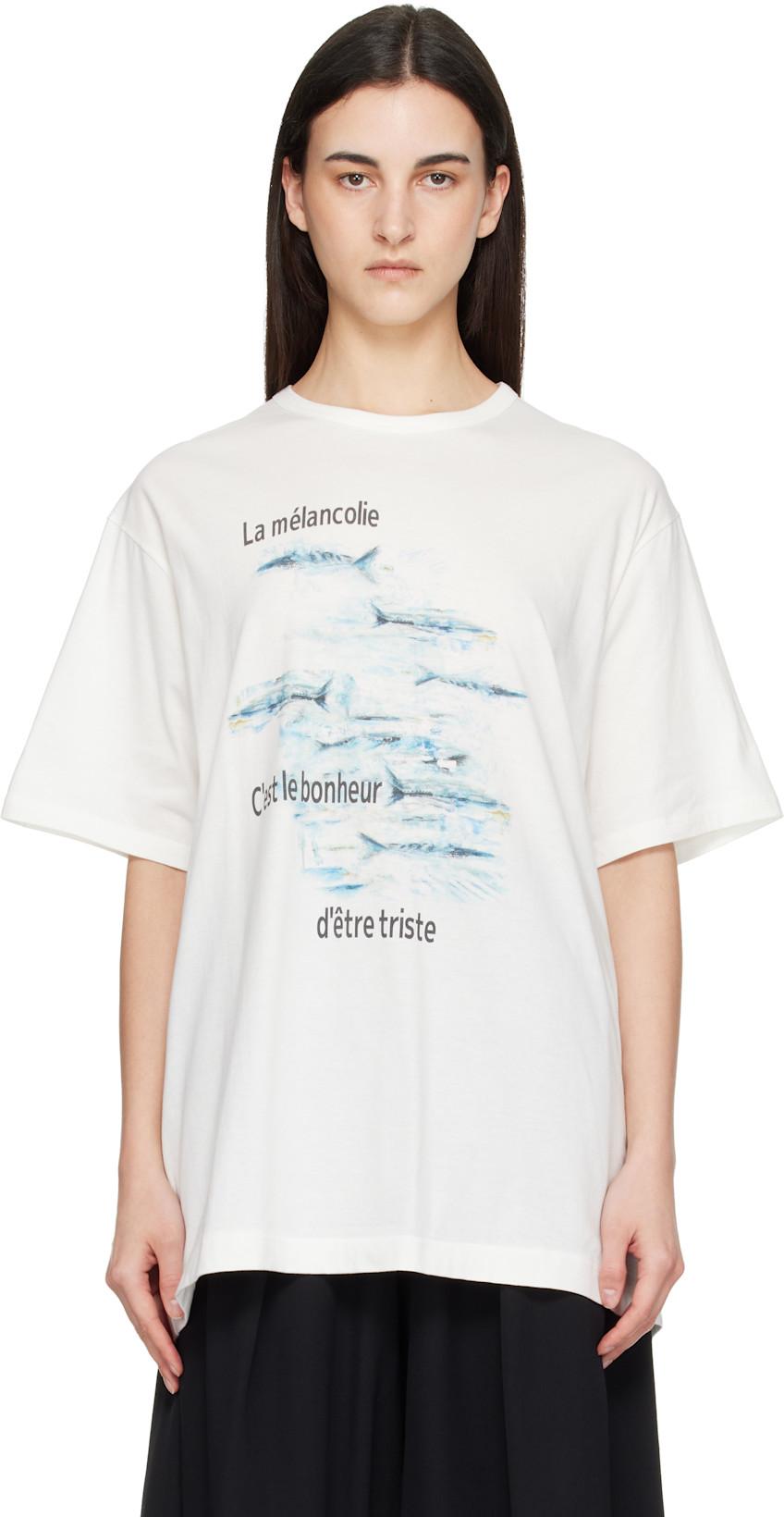 Off-White 'La mélancolie' Short Sleeve T-shirt by YOHJI YAMAMOTO