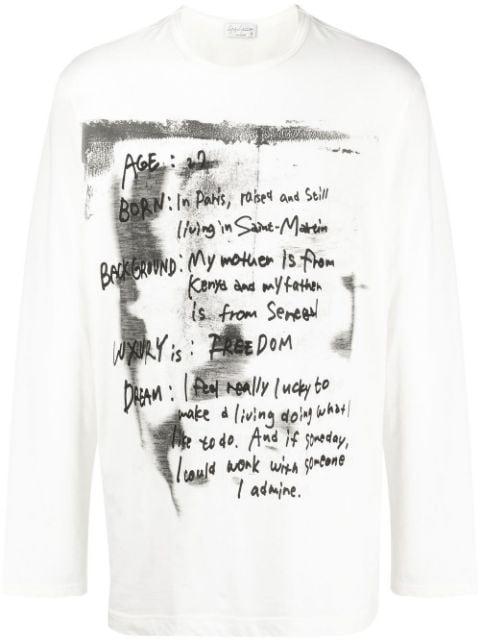 Pigment long-sleeve T-shirt by YOHJI YAMAMOTO