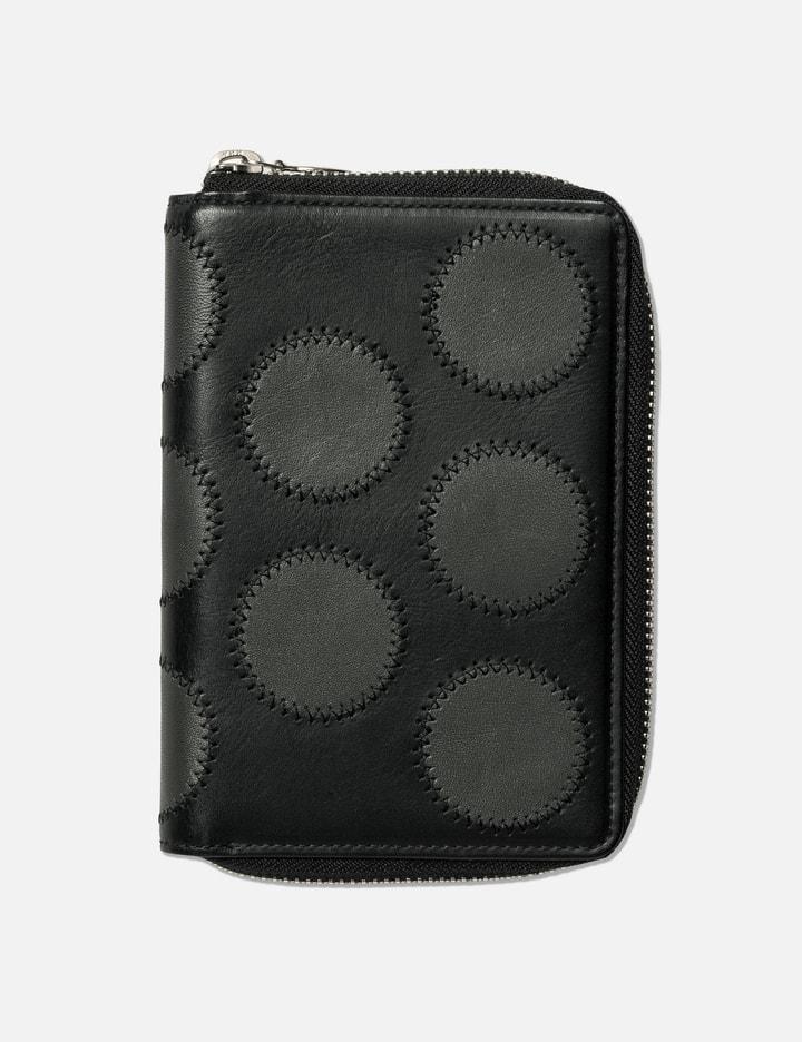 Polka Zip Around Leather Wallet by YOHJI YAMAMOTO