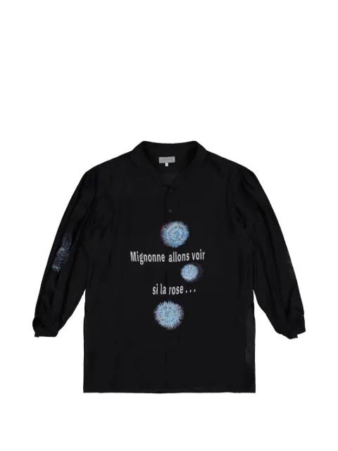 Sea-motif silk shirt by YOHJI YAMAMOTO
