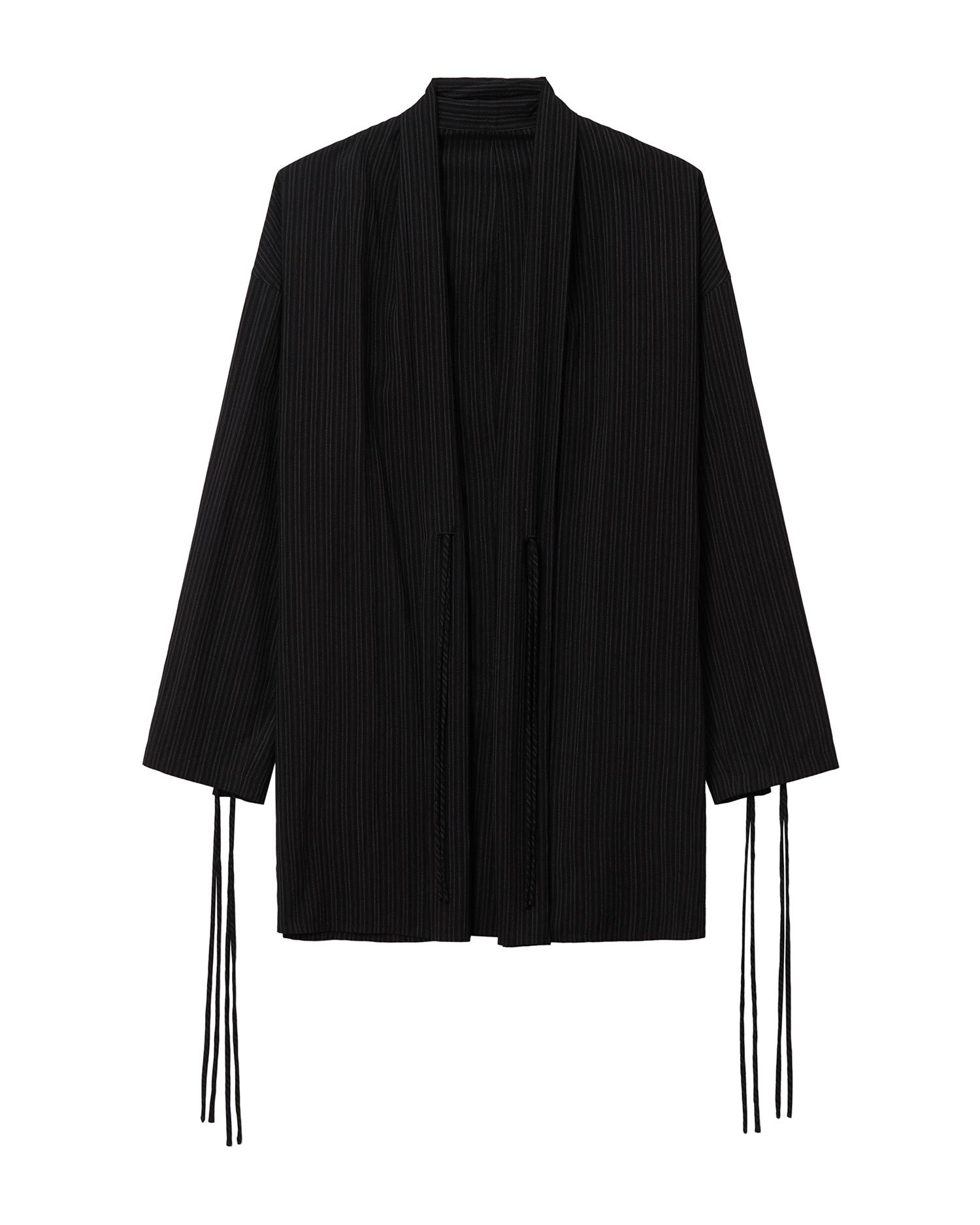 Striped tassel jacket by YOHJI YAMAMOTO