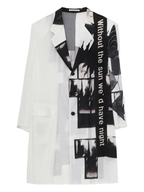 abstract-print coat by YOHJI YAMAMOTO