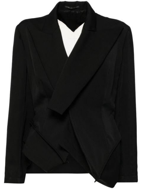 asymmetic wool blazer by YOHJI YAMAMOTO