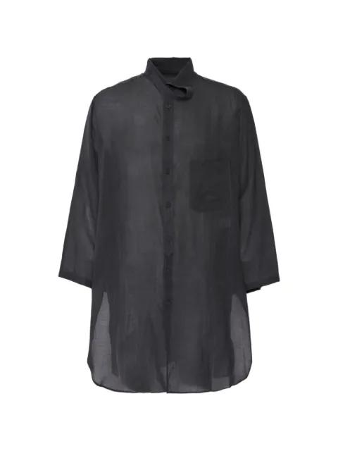asymmetric-collar shirt by YOHJI YAMAMOTO