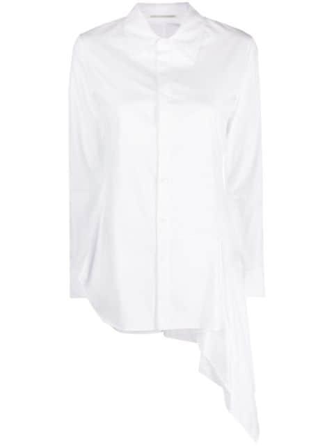 asymmetric cotton shirt by YOHJI YAMAMOTO