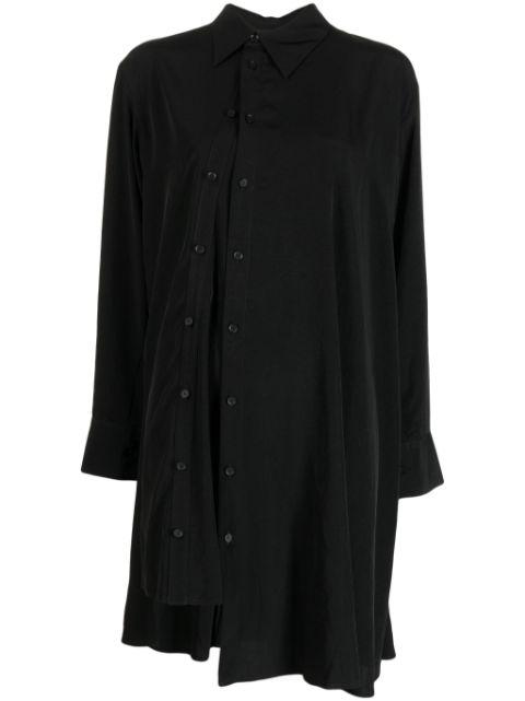 asymmetric decorative button-detail shirt by YOHJI YAMAMOTO