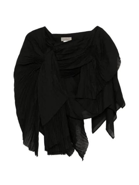 asymmetric draped midi skirt by YOHJI YAMAMOTO