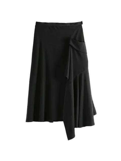 asymmetric draped skirt by YOHJI YAMAMOTO