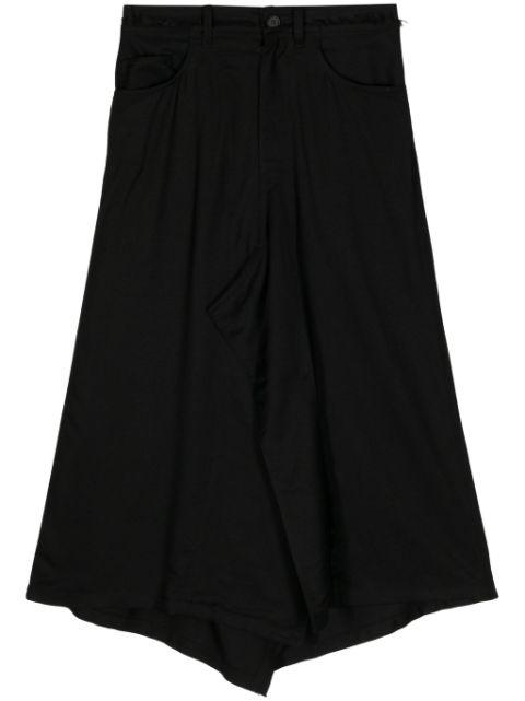 asymmetric-hem midi skirt by YOHJI YAMAMOTO