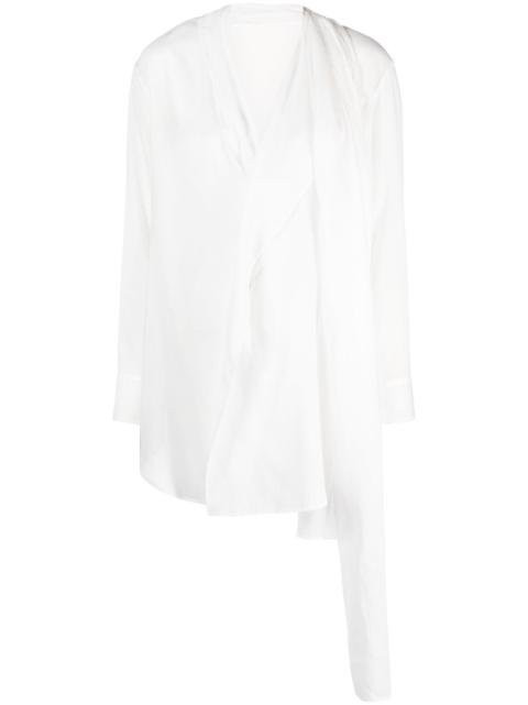 asymmetric long-sleeve blouse by YOHJI YAMAMOTO