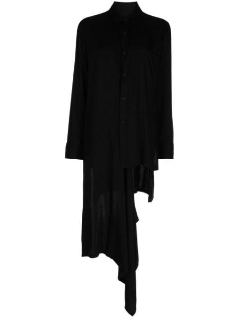asymmetric long-sleeve shirtdress by YOHJI YAMAMOTO