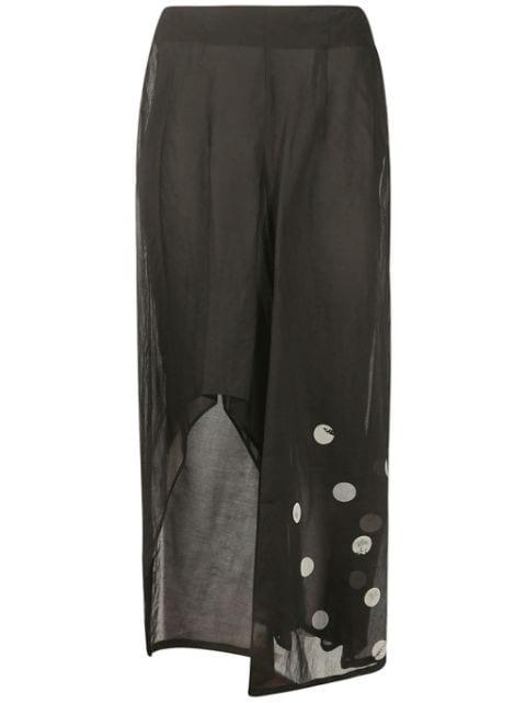 asymmetric midi skirt by YOHJI YAMAMOTO