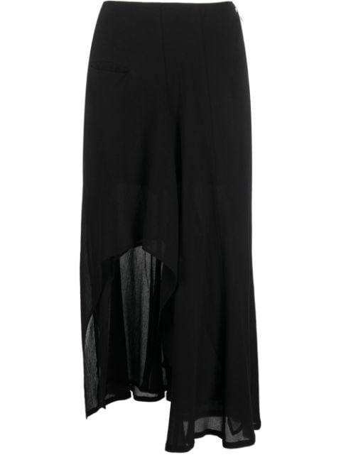 asymmetric midi skirt by YOHJI YAMAMOTO