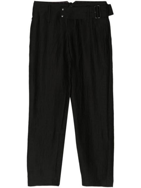 belted straight-leg trousers by YOHJI YAMAMOTO