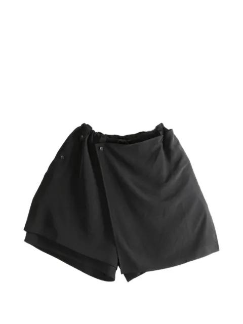 button draped shorts by YOHJI YAMAMOTO