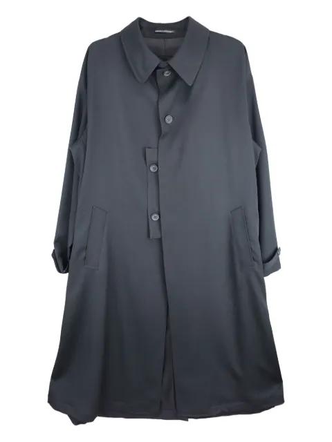button-fastening point-collar coat by YOHJI YAMAMOTO