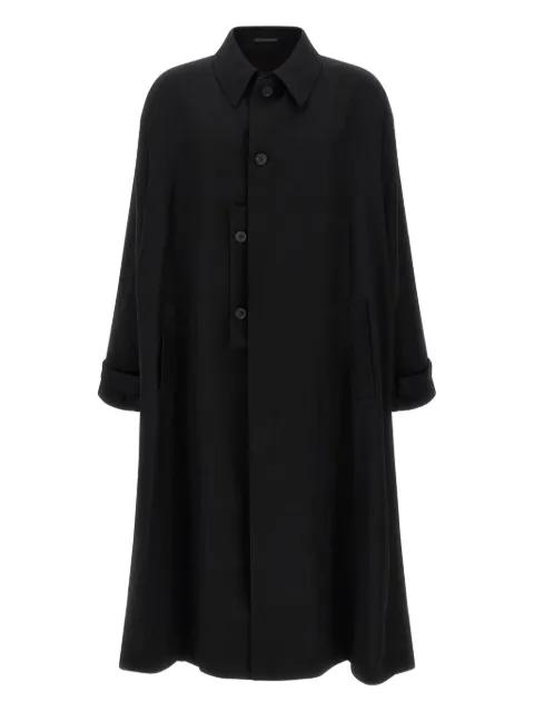 button-fastening wool coat by YOHJI YAMAMOTO