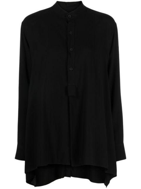 button-up band-collar shirt by YOHJI YAMAMOTO