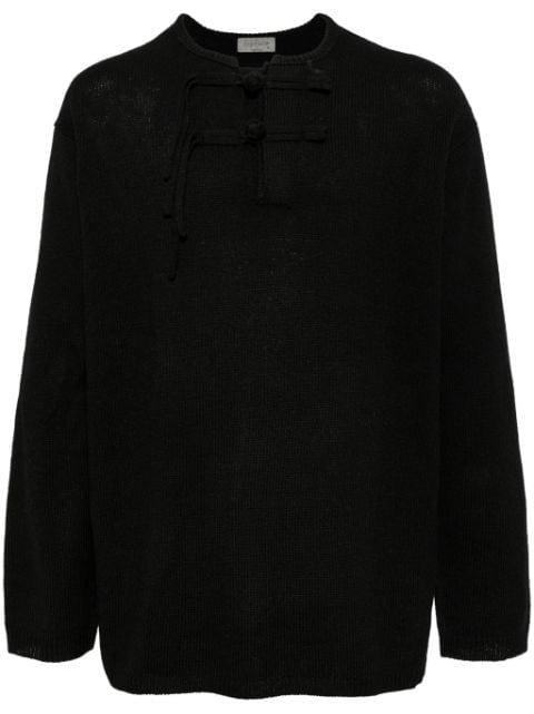 button up wool jumper by YOHJI YAMAMOTO