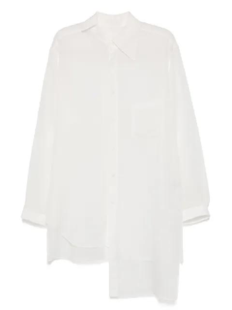cellulose loan unbalanced collar shirt by YOHJI YAMAMOTO